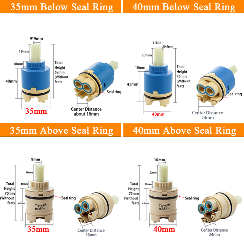 Katup Pencampur Keramik 35mm/4 - Shower Valve Cartridge ulasan dan harga
